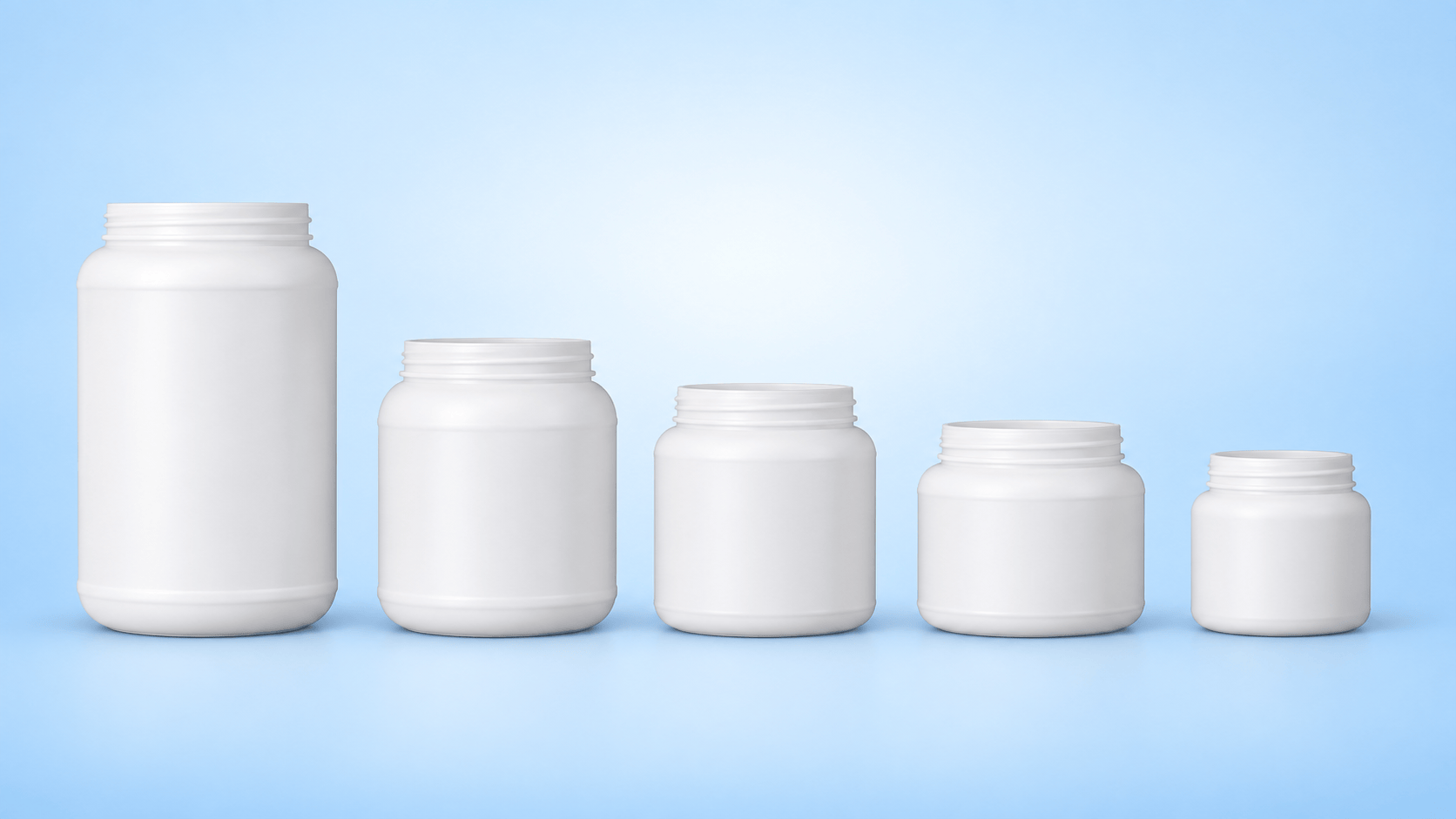 HDP Square Jar, Wide Mouth With Cap & Seal