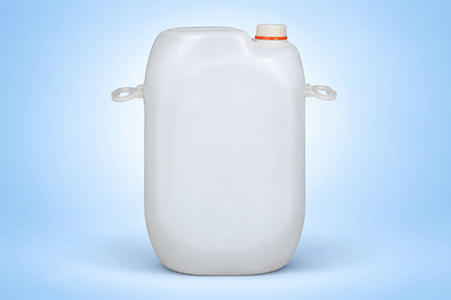 HDP Rocket Type Jerry Can With Side Two Handle with P. P. Cap Narrow Mouth Black/White/Blue