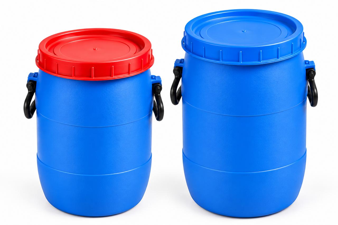 15 & 20 Kg Full Open Top Round Drum with Threading Cap