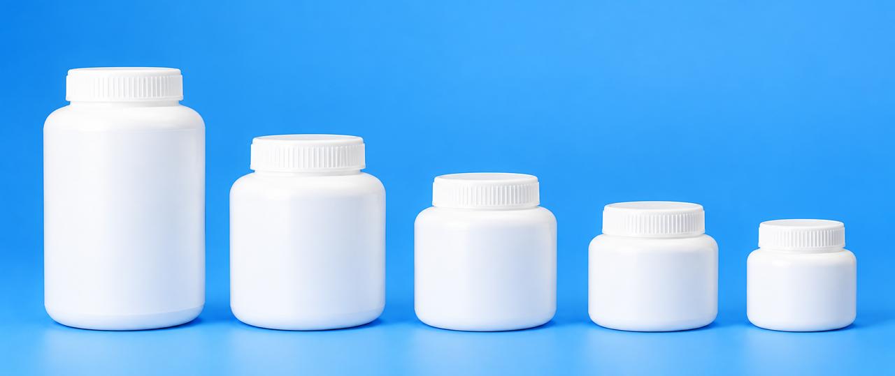 HDPE Round Jar, Wide Mouth With Cap & Seal