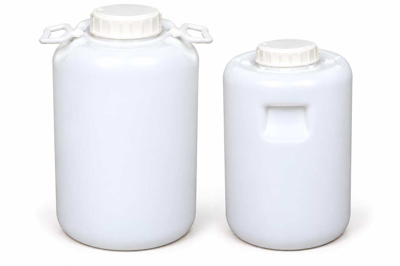 30 Kg HDPE Round Drum, Wide Mouth, With P. P. Cap, Seal & Handle and 20 Kg HDPE Round Drum, Wide Mouth, With P. P. Cap and Seal 